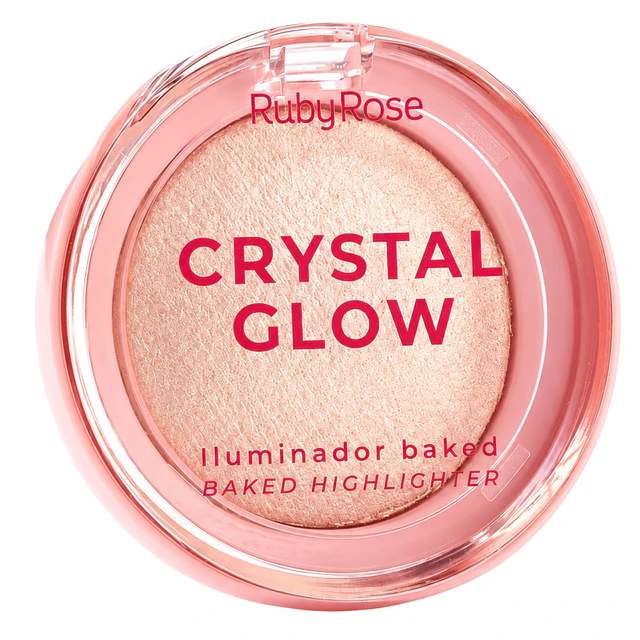 Iluminador Ruby Rose Crystal Glow Baked Acabado Luminoso - Pink Champagne 6000