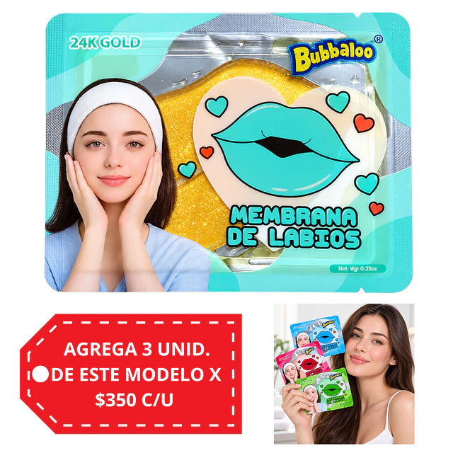 Membrana de Labios Bubbaluu - 24K Gold 