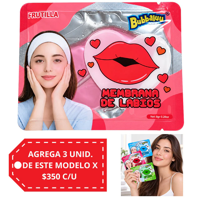 Membrana de Labios Bubbaluu - Frutilla 