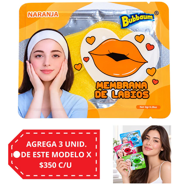 Membrana de Labios Bubbaluu - Naranja