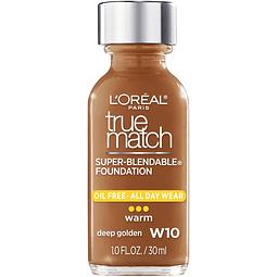 Base Liquida True Match Super-Blendable L'oreal - W10 Deep Golden 