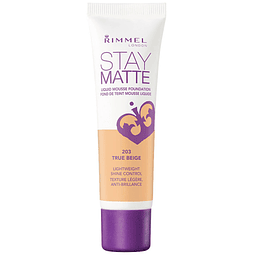 Base en Mousse Cremosa Stay Matte Rimmel London - 203 True Beige