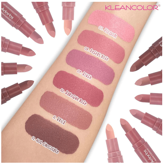 Labial Matte Kleancolor Adorbs - 12 Hot Chocolate