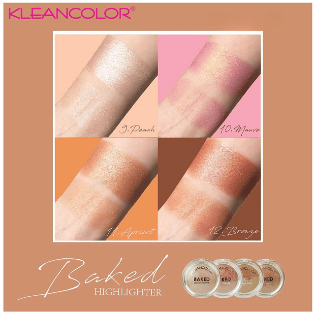 Iluminador Kleancolor Baked - 10 Mauve