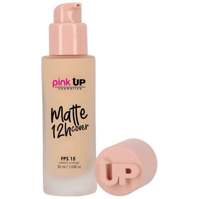 Base Liquida de Cobertura Media y Acabado Matte Pink Up - 100 PALE