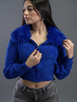CARDIGAN CUELLO PELUDO 