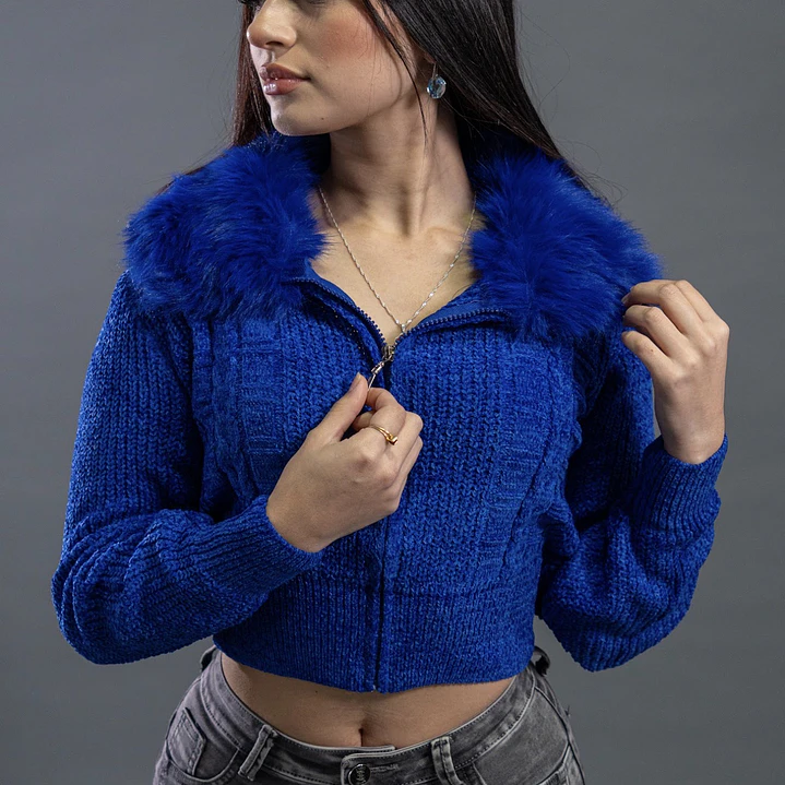 CARDIGAN CUELLO PELUDO  1