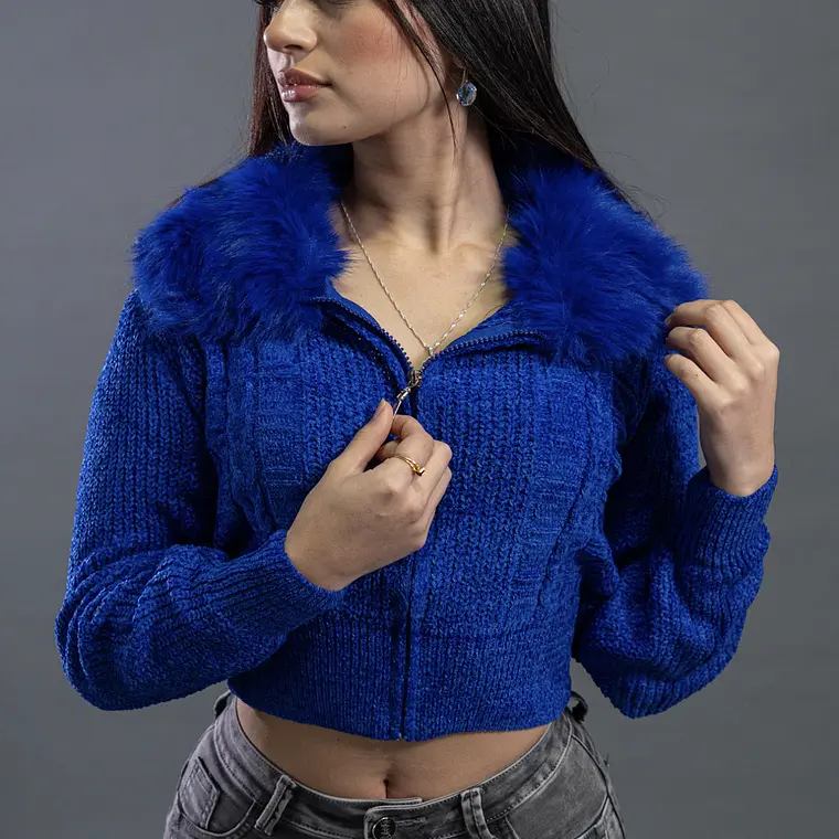 CARDIGAN CUELLO PELUDO  1