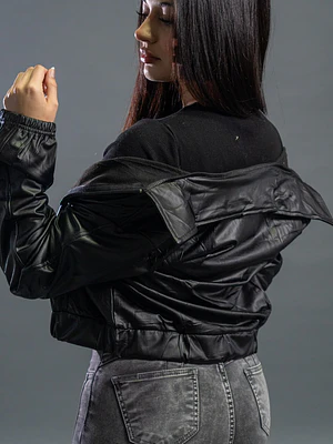 CHAQUETA ECOCUERO CON MICROPOLAR