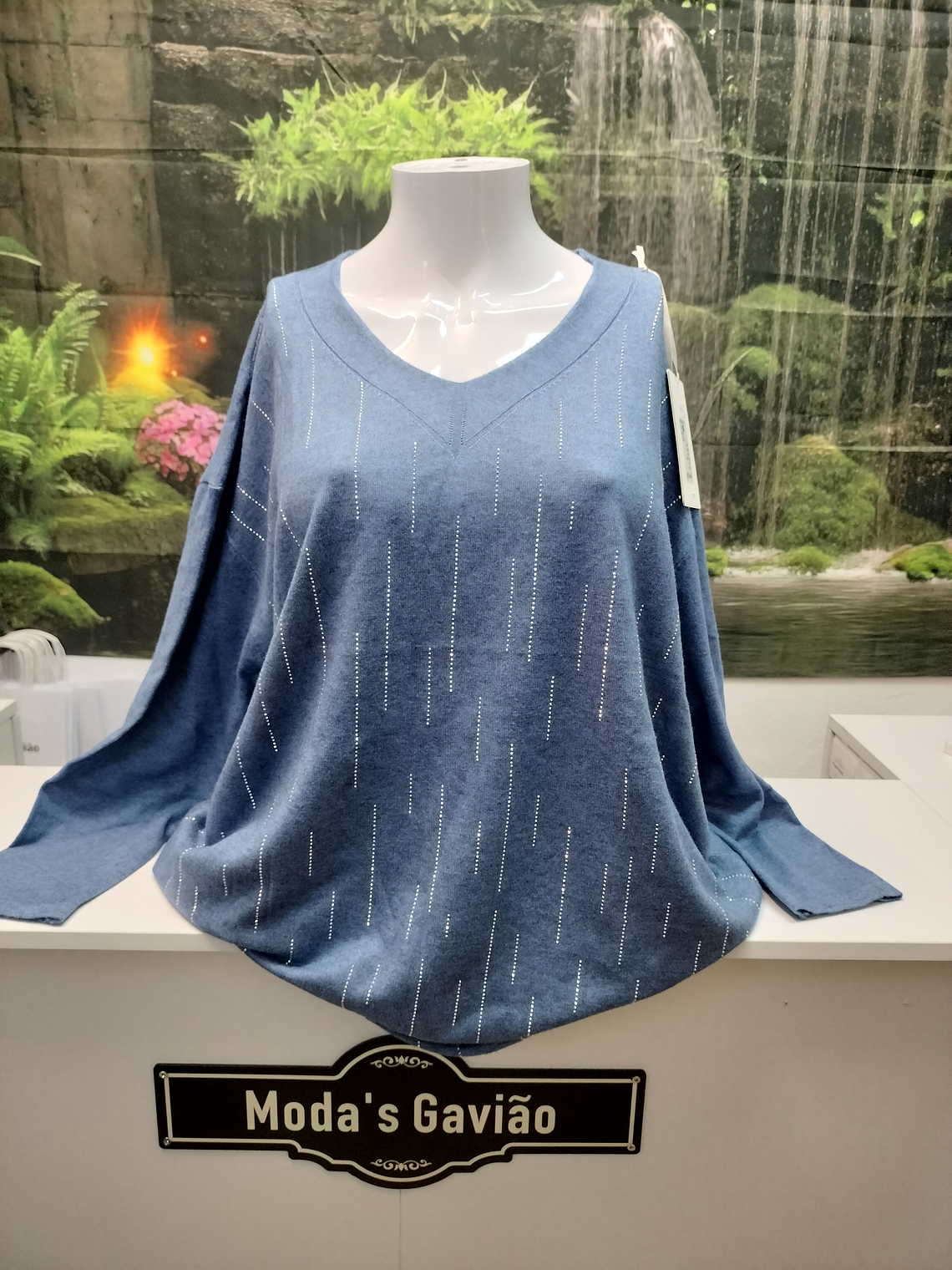 Camisola Chique Manga comprida C/ Brilhantes 5