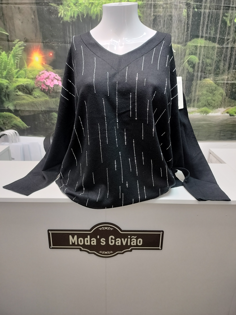 Camisola Chique Manga comprida C/ Brilhantes 6