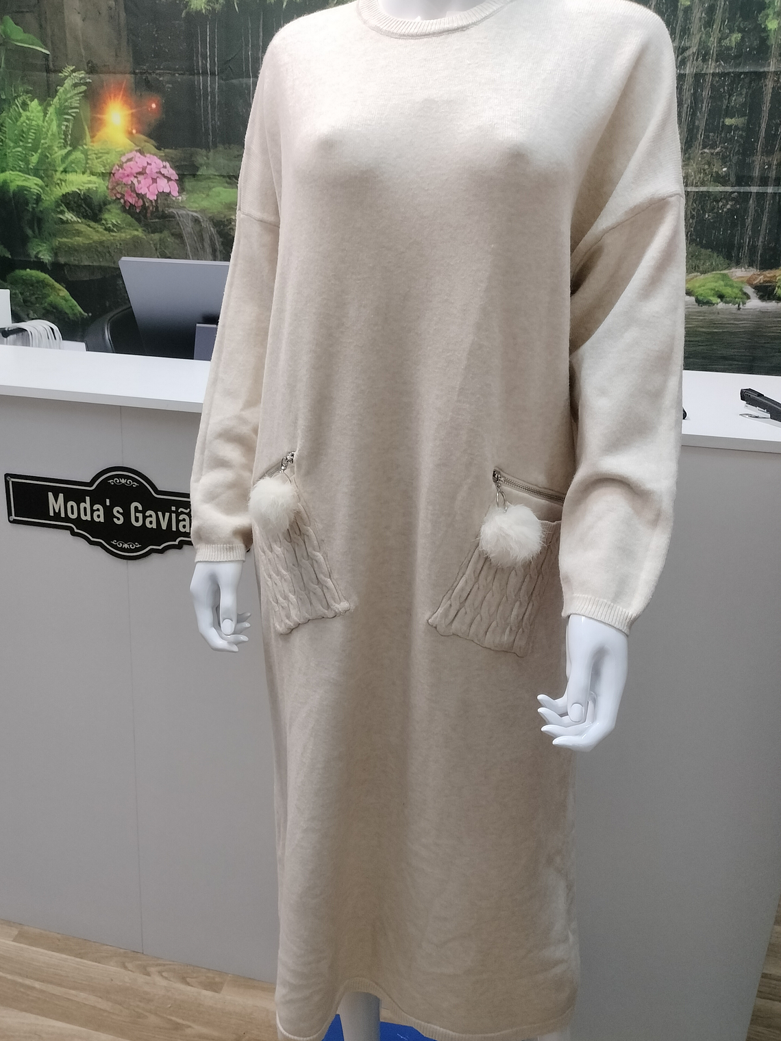 Vestido Malha Chique Manga comprida  1