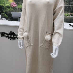 Vestido Malha Chique Manga comprida 