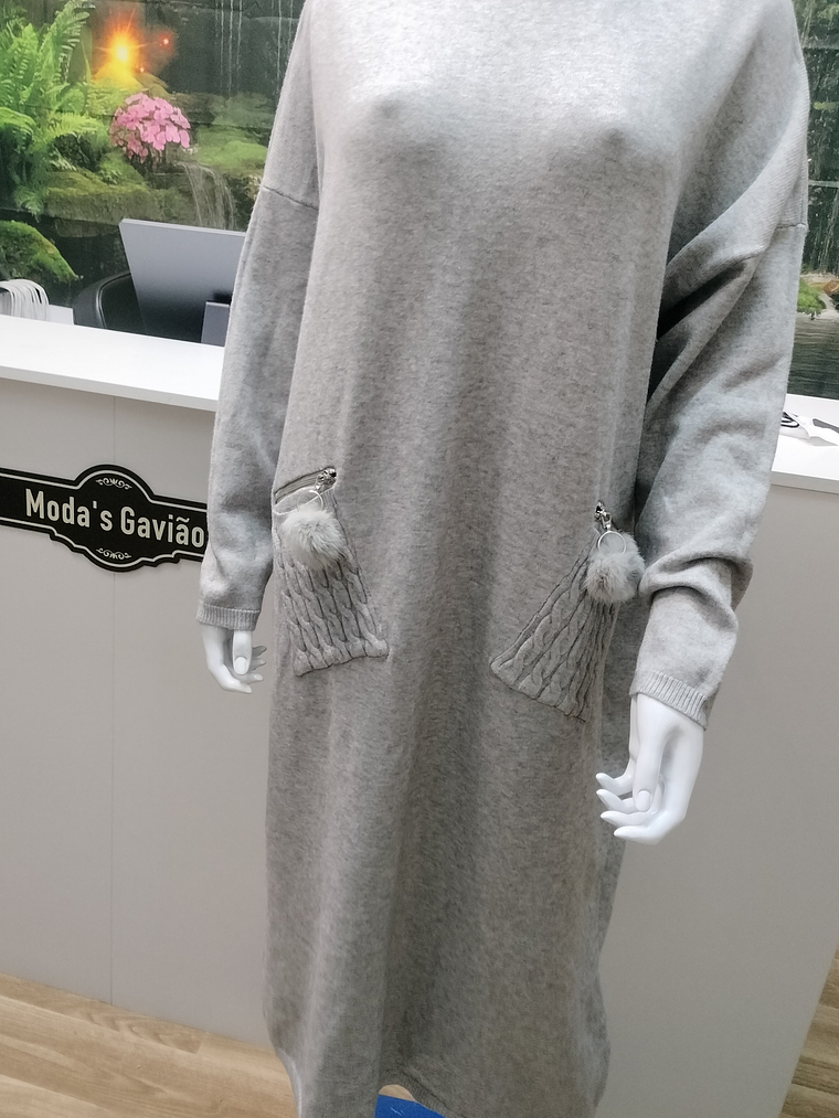 Vestido Malha Chique Manga comprida  2