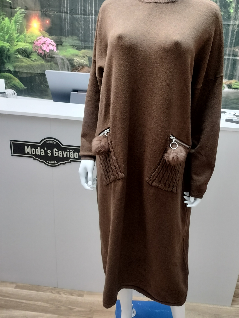 Vestido Malha Chique Manga comprida  3