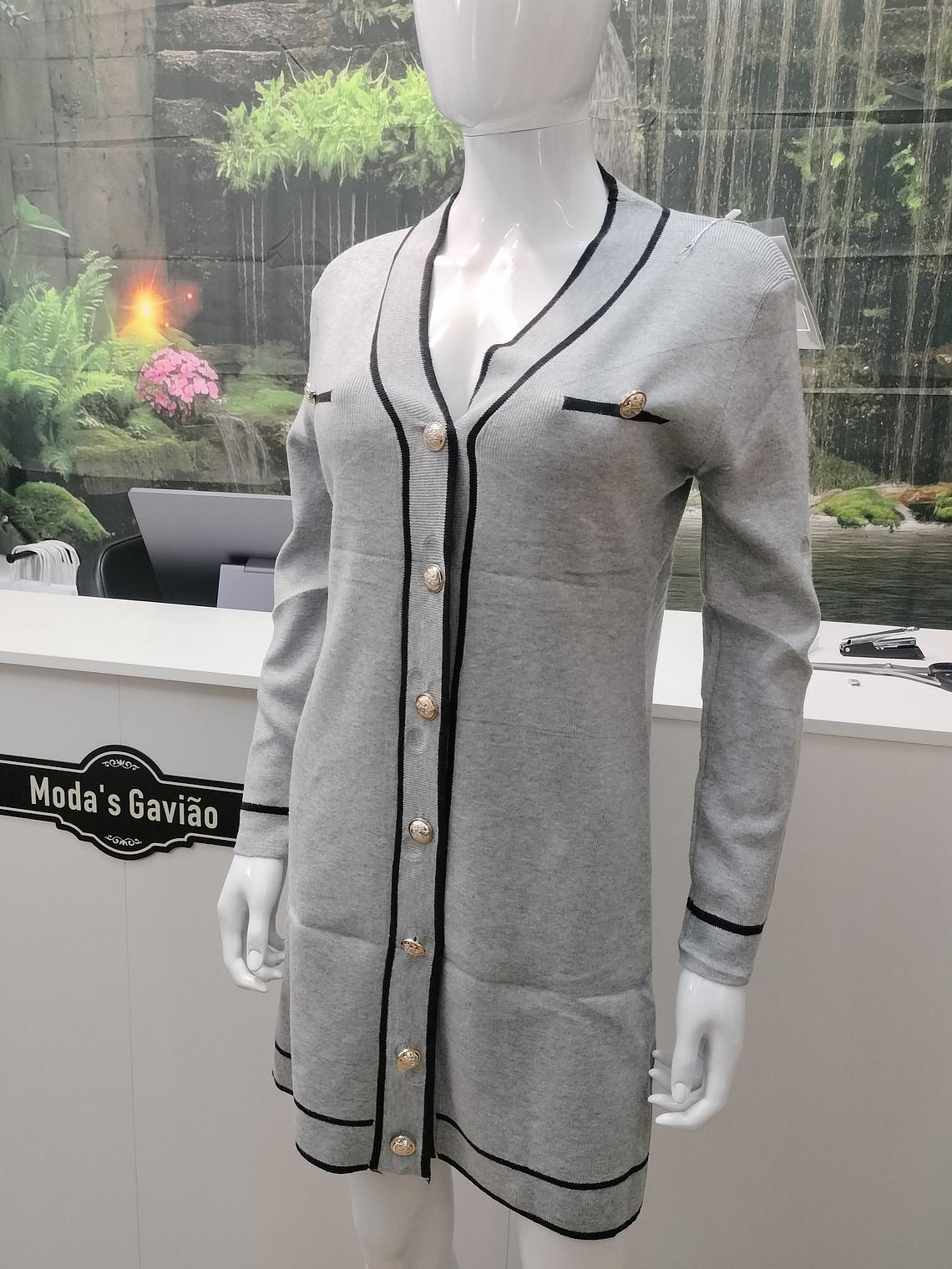 Casaco Malha Chique com botões 4