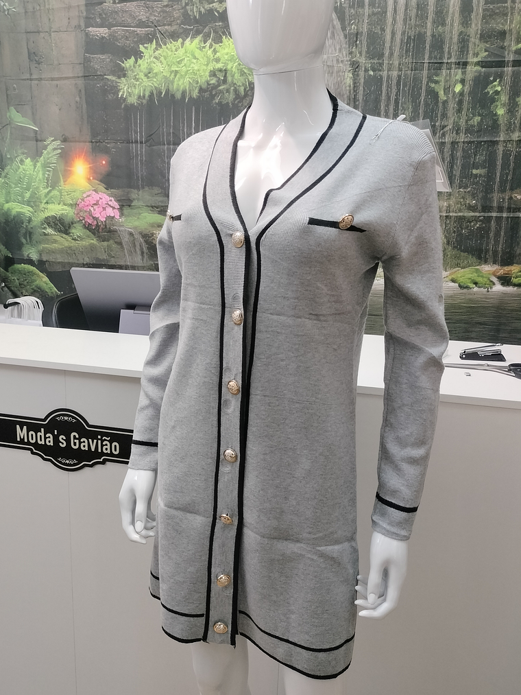 Casaco Malha Chique com botões 4