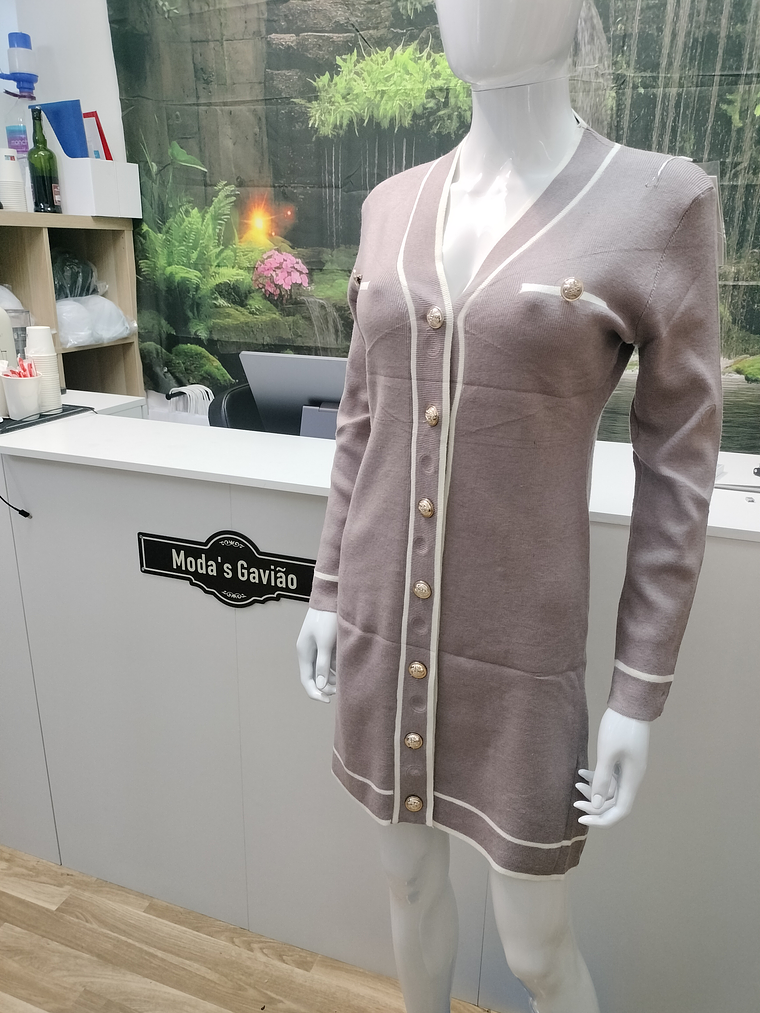 Casaco Malha Chique com botões 2