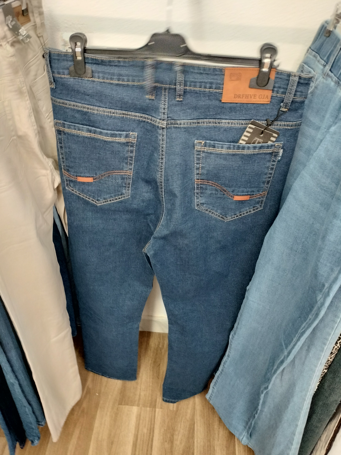 Calça ganga azul casual para homem 3