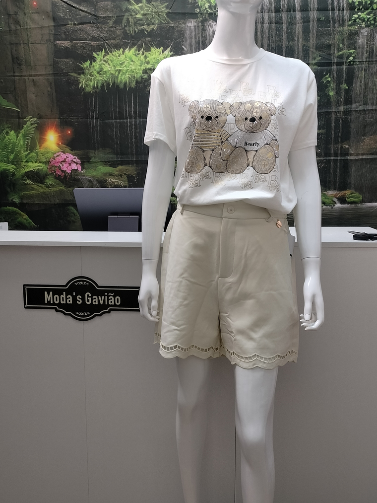 Calções Senhora C/Bordado 2