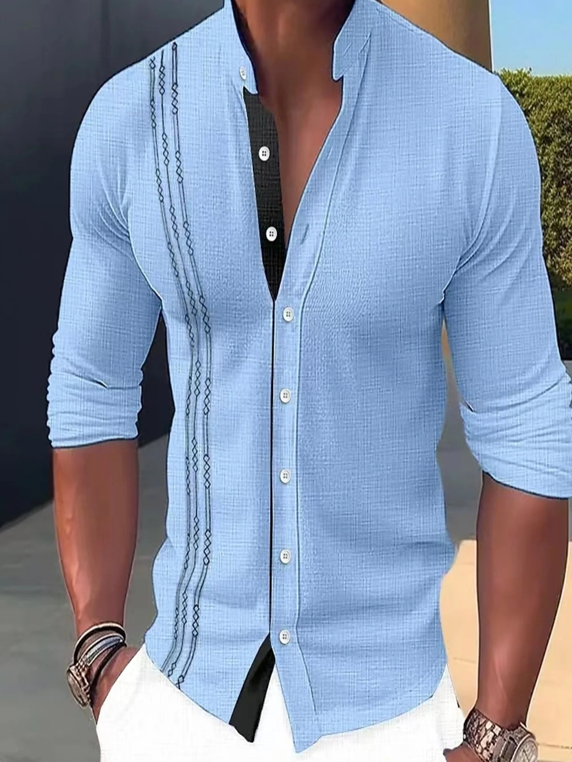 Camisas Homem Algodão e Linho 1