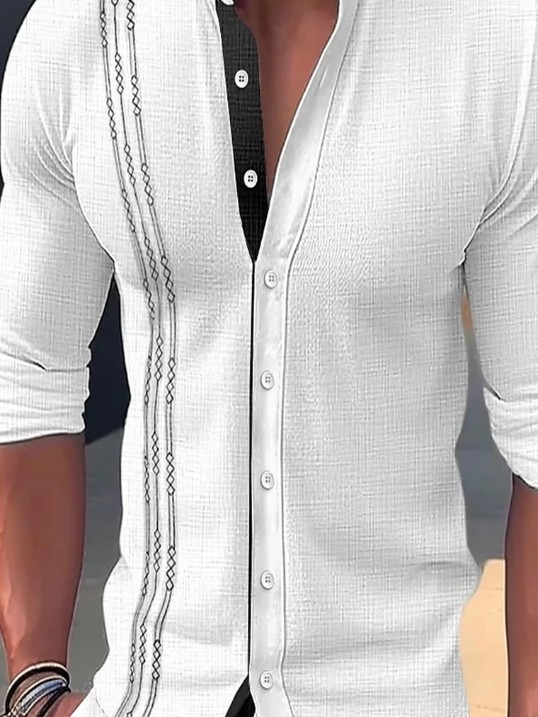 Camisas Homem Algodão e Linho 3