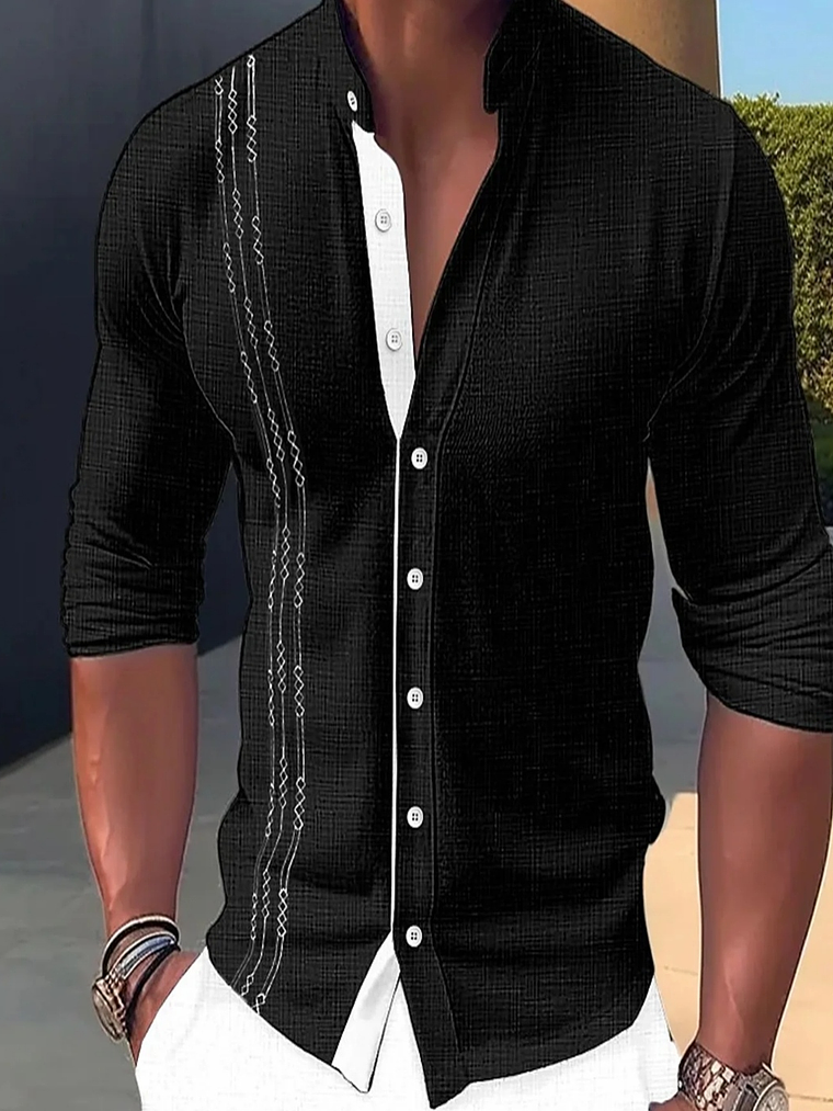 Camisas Homem Algodão e Linho 5