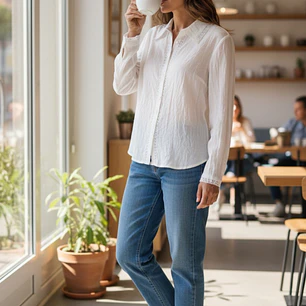 Camisa C/Bordado Senhora