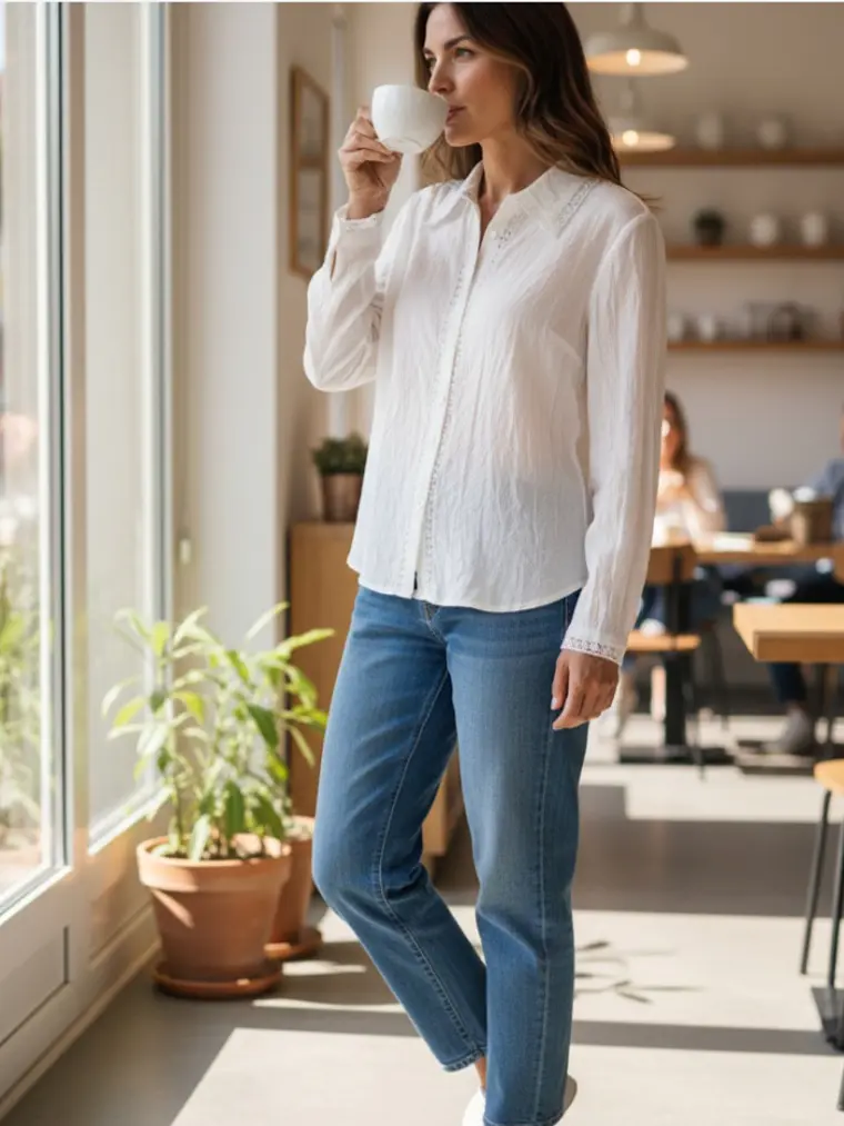 Camisa C/Bordado Senhora 2