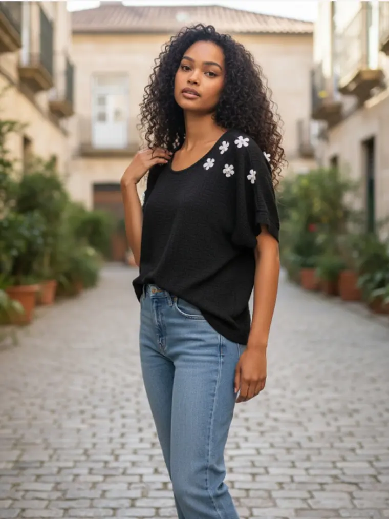 Camisola Primavera/Verão Manga curta 2