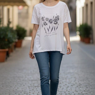t-shirt Senhora malmequer