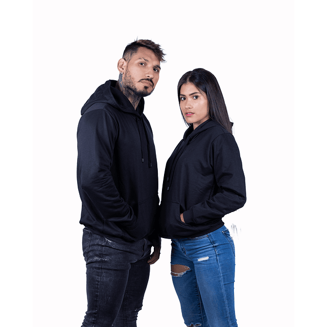 Buzo Unisex Capucha Negro