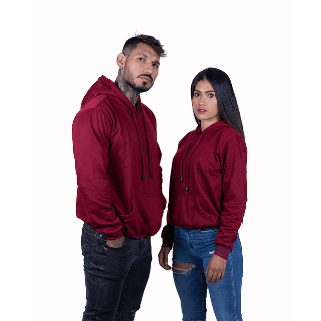 Buzo Unisex Capucha Vinotinto