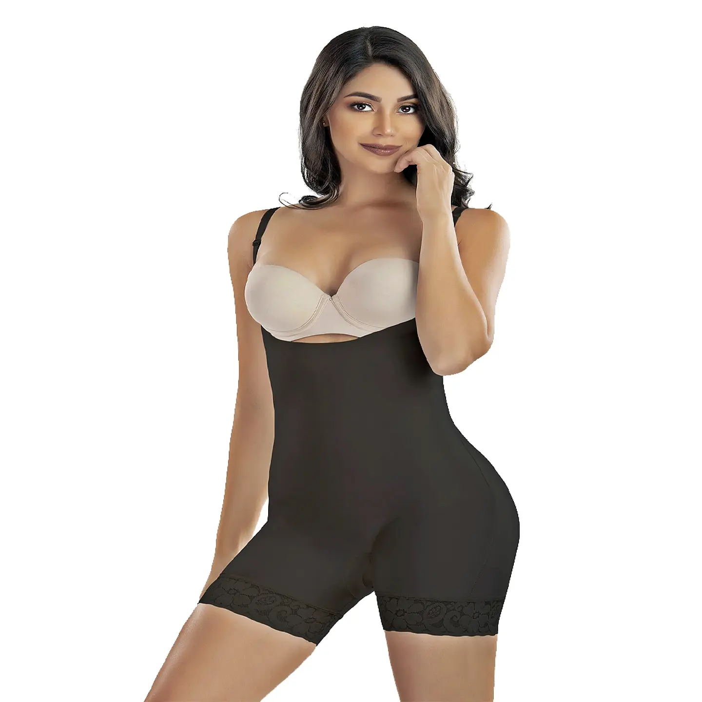  Body Tipo Bóxer con Encaje y Sin Costuras 3