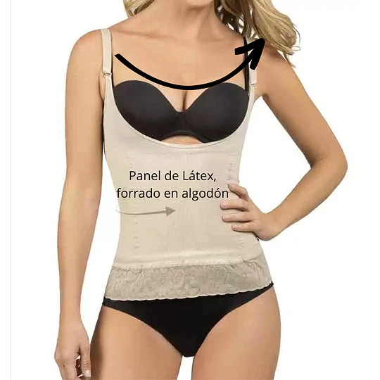  Camiseta Reductora Látex y Encaje