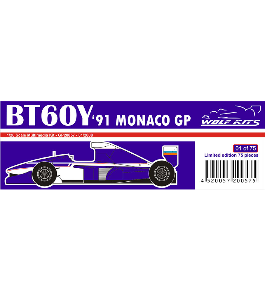 1/20 F1 Resin kit - Brabham BT60Y 1991 Monaco GP