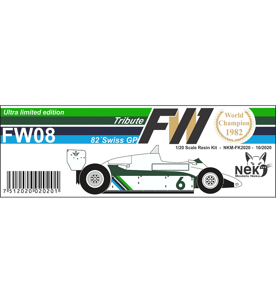 1/20 F1 Resin kit - Williams FW08 - 82´ Swiss GP - 