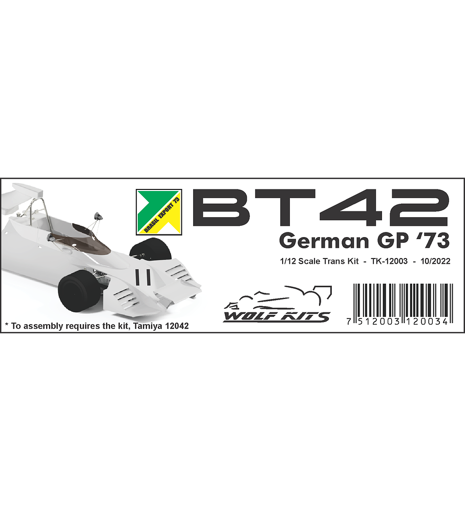 1/12 Big Scale Brabham BT42 - German GP 1973 - F1 Resin trans kit