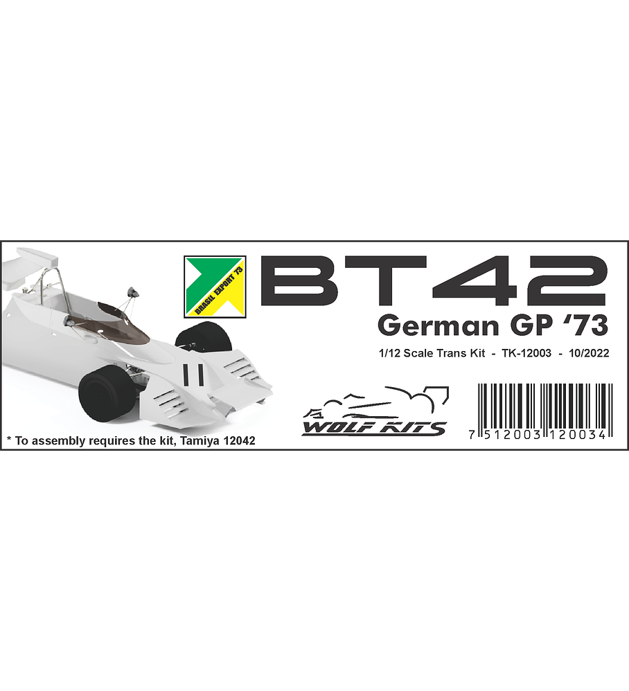 1/12 Big Scale Brabham BT42 - USA GP 1973 - F1 Resin trans kit