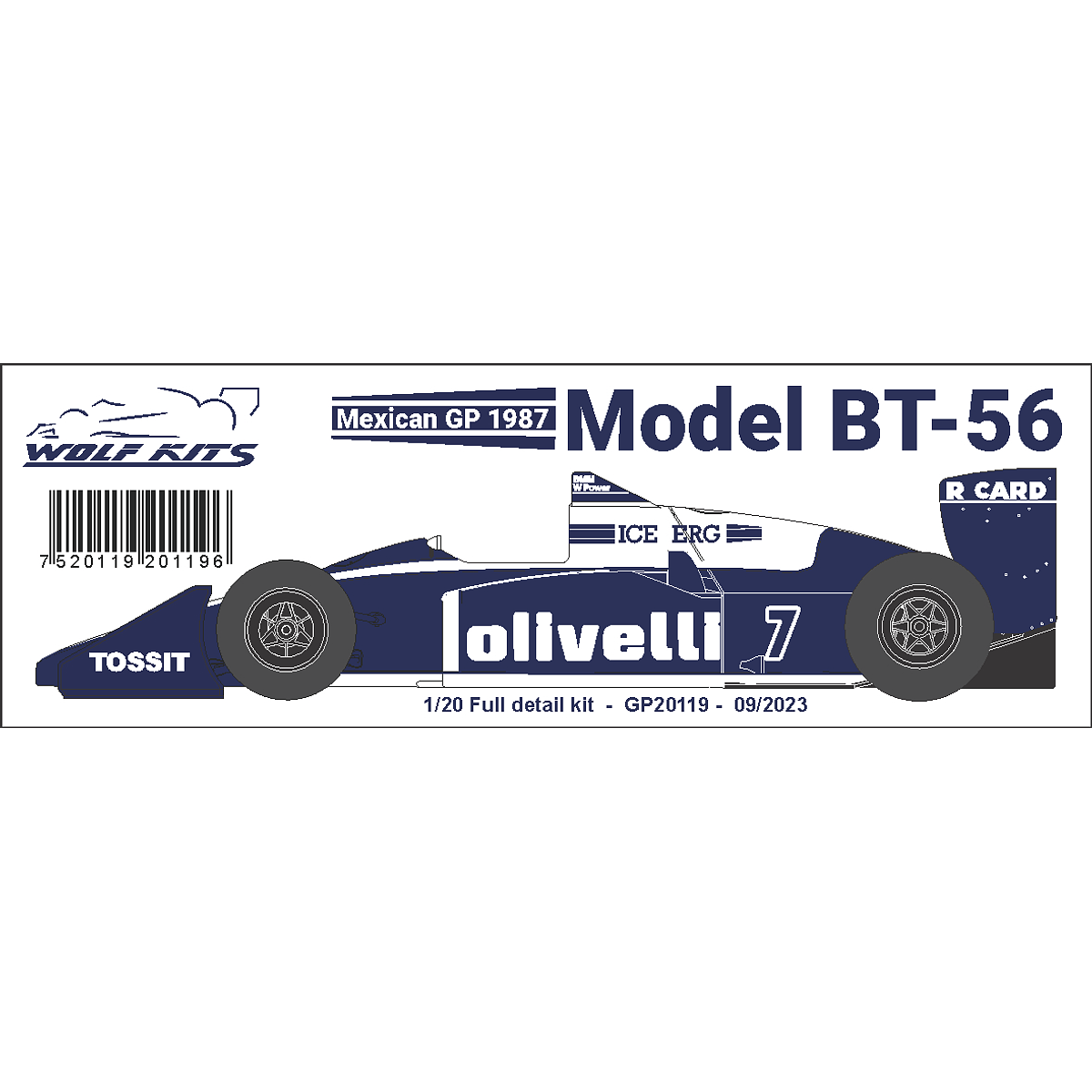 1/20 scale GP car kits : Brabham BT45 BT45B BT46 BT46B BT49 