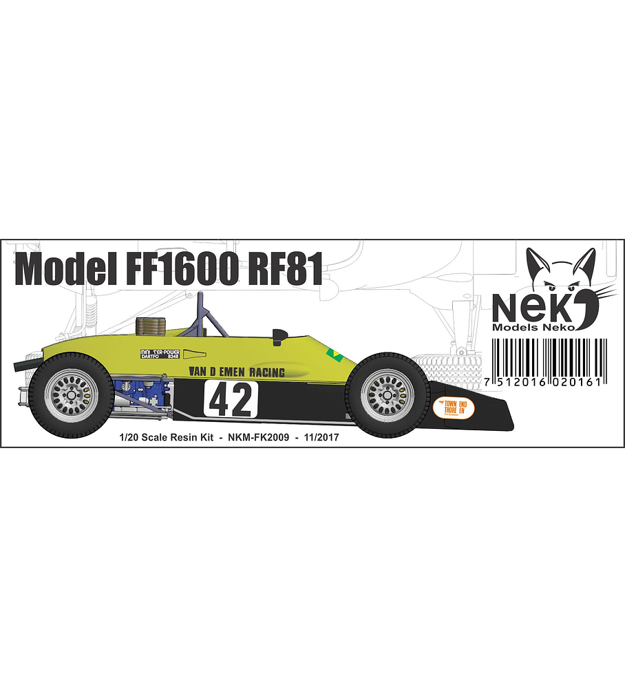 1/20 F1 Resin kit - Van Diemen RF81 Formula Ford 1600 - Champion car