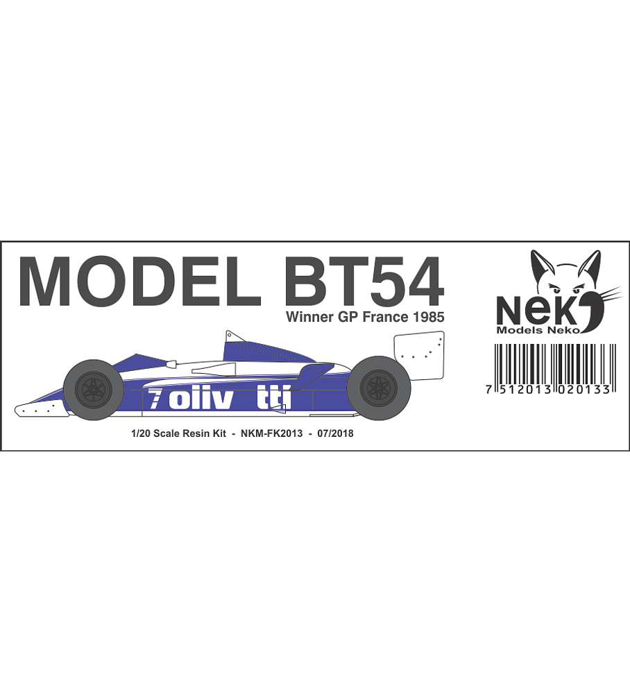 1/20 F1 Resin kit - Brabham BT54 GP Winner