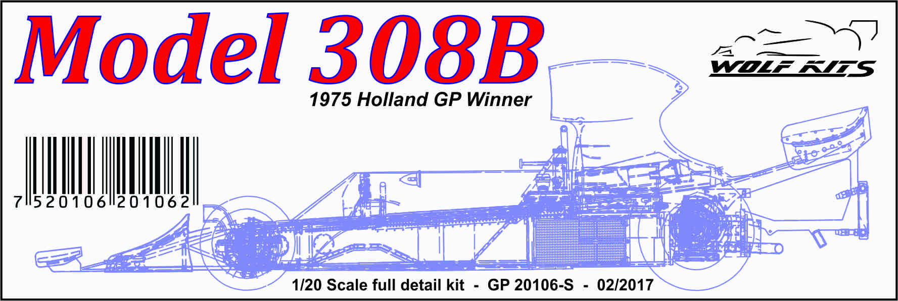 1/20 F1 Resin kit - Hesketh 308B 1975 Holland GP WINNER 2