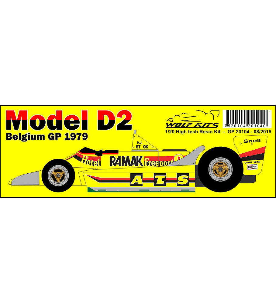 1/20 F1 Resin kit - ATS D2 1979 Belgium GP