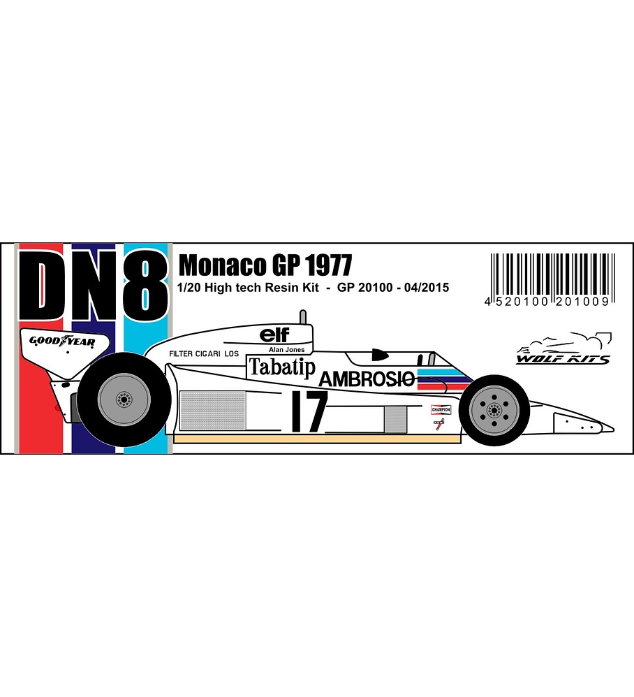 1/20 F1 Resin kit - Shadow DN8 1977 Monaco GP