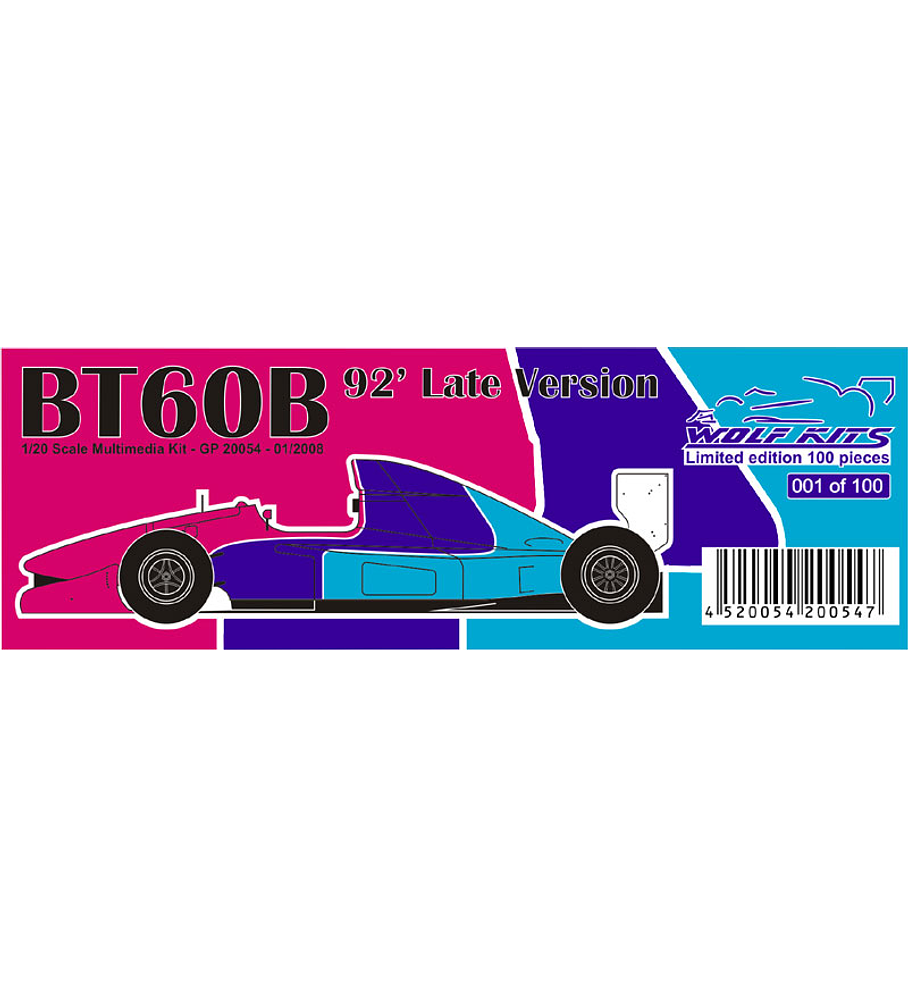 1/20 F1 Resin kit - Brabham BT60B 1992 Late Version