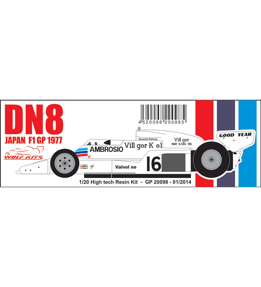 1/20 F1 Resin kit - Shadow DN8 1977 Japan GP