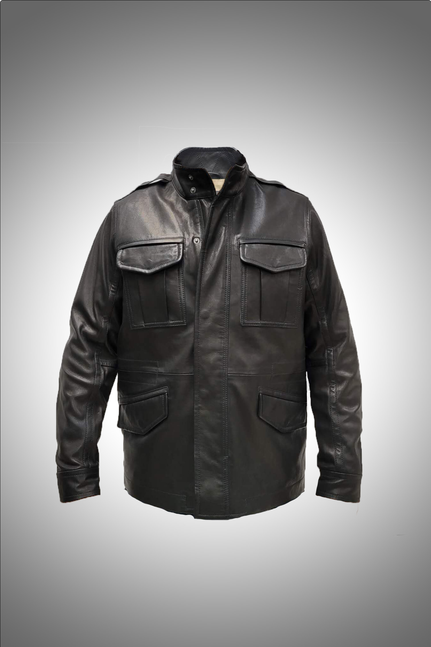 Men's Utility Leather Coat