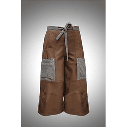 Women's Wide Leg Capri Leather Pants