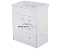 Mueble Vanitorio Lacado Blanco 70x47 mas Cubierta de Loza